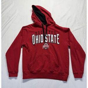 Ohio State Buckeyes Hoodie Mens M Red NCAA Football Pullover Fleece Sweatshirt